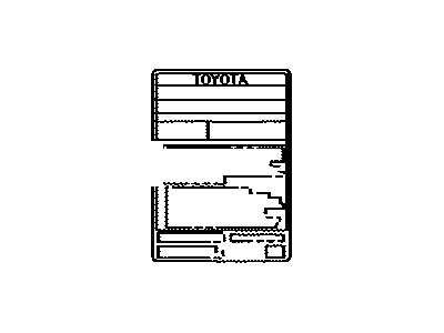 Toyota 11298-31250 Label,  Emission Control Information