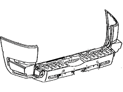 Toyota 52159-35210 Cover,  Rear Bumper