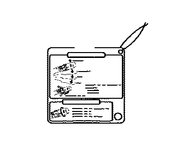 Toyota 85254-35011 Label,  Rear Wiper Information