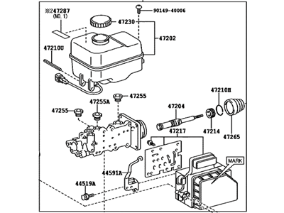 Toyota 47025-35090 Cylinder Sub-Assy,  Brake Master