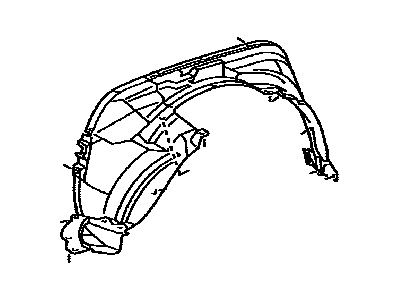 Toyota 53807-35110 Shield Sub-Assy,  Fender Splash,  Rear RH