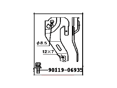 Toyota 82715-3D680 Bracket, Wiring Harn