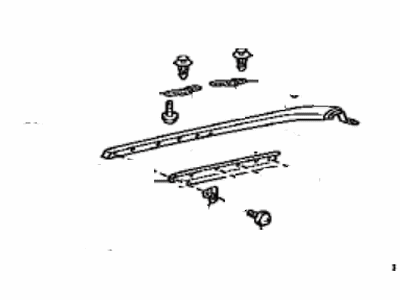 Toyota 75672-06010 Moulding,  Quarter Belt,  LH