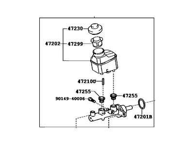 Toyota 47201-33350 Cylinder Sub-Assy,  Brake Master