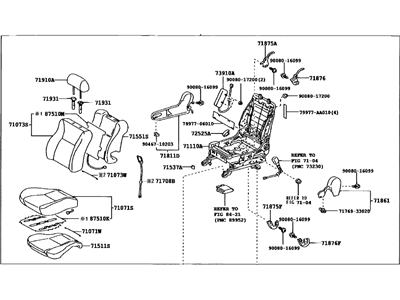 Toyota 71100-06450-A0 Seat Assembly, Front Passenger Side
