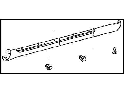 Toyota 75851-AA030-A0 Moulding, Rocker Panel, Passenger Side, White Pearl
