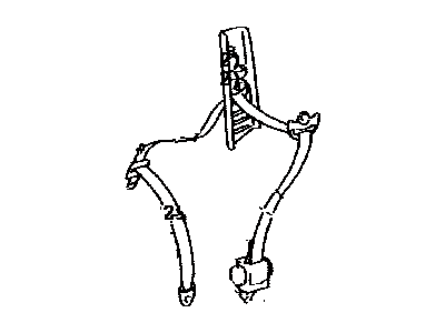 Toyota 73220-AA090-B2 Belt Assy,  Front Seat Outer,  LH