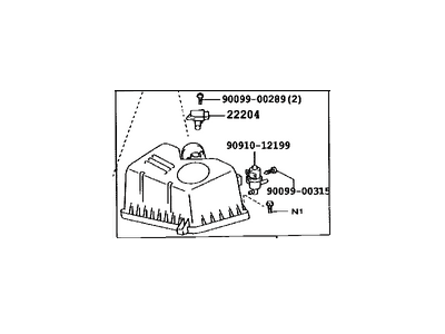 Toyota 17705-0A170 Cap Sub-Assembly, Air Cleaner