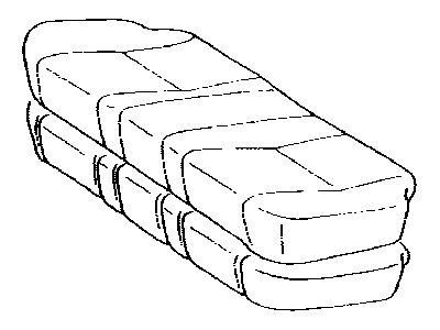 Toyota 71460-AA160-E0 Cushion Assembly, Rear Seat (For Bench Type)