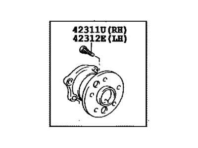 Toyota 42460-06021 Hub & Bearing Assy,  Rear Axle,  LH