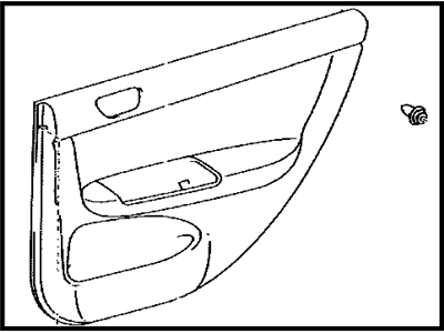 Toyota 67640-AA100-E0 Board Sub-Assembly, Rear Door Trim, Driver Side