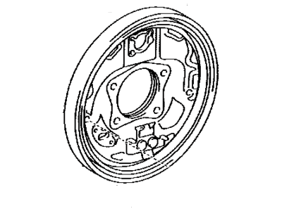Toyota 47044-06030 Plate Sub-Assembly, Brake Backing, Rear Driver Side