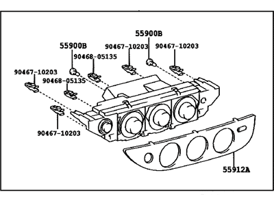 Toyota Camry A/C Switch - 55902-06040-E1