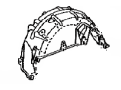 Toyota 65637-08010 Liner,  Rear Wheel House,  RH