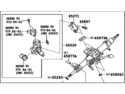 Toyota 45250-0C195 Column Assy,  Steering