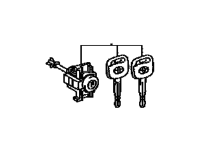 Toyota 69052-0C031 Cylinder & Key Set,  Door Lock,  LH