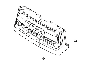 Toyota 53101-0C011 Grille Sub-Assy,  Radiator