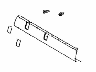 Toyota 64261-0C070-E0 Garnish,  Back Panel,  Upper
