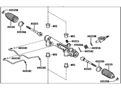 Toyota 44250-0C100 Gear Assy,  Power Steering(For Rack & Pinion)