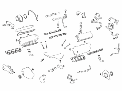 04111-0S080 Toyota Gasket Kit, Engine Overhaul, Passenger Side Illustration 1 of 1