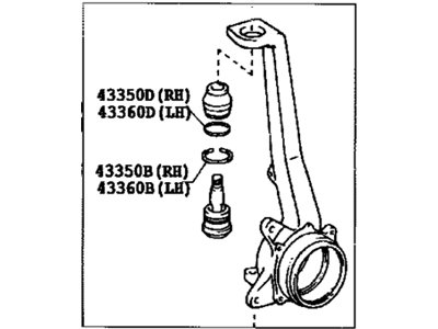 Toyota 43330-39805 Joint Assy,  Lower Ball,  Front RH