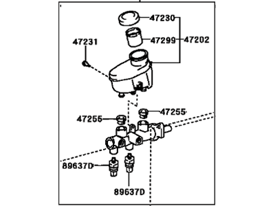Toyota 47201-0C040 Cylinder Sub-Assy,  Brake Master