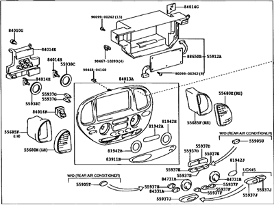 Toyota 84010-0C491 Dash Control Unit