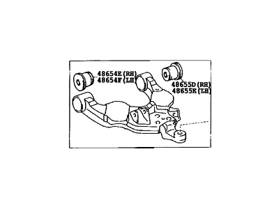Toyota 48068-34030 Arm Sub-Assy,  Front Suspension,  Lower NO.1 RH