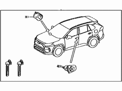 Toyota RAV4 Door Lock Cylinder - 69005-42B20