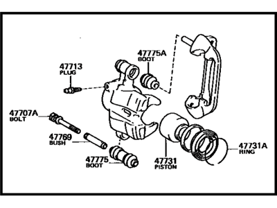 Toyota Corolla Brake Caliper - 47730-12180