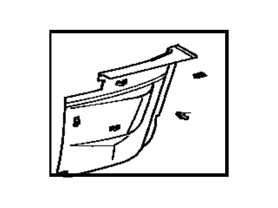 Toyota 62520-12700-02 Quarter Trim