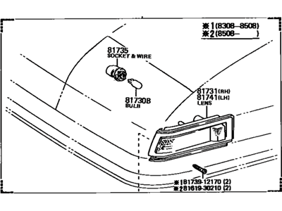 1987 Toyota Corolla Side Marker Light - 81740-12172