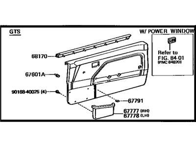 Toyota 67620-1A030-02 Board Sub-Assy,  Front Door Trim,  LH