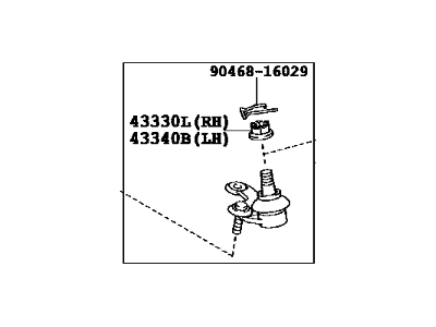 Toyota 43330-49125 Joint Assy,  Lower Ball,  Front RH