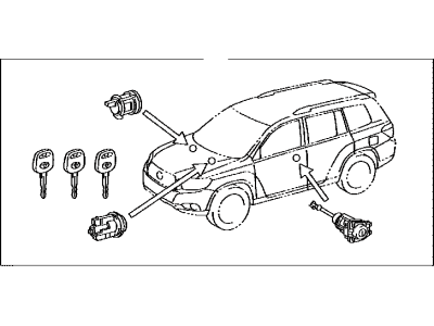 Toyota 69005-48320 Cylinder Set,  Lock