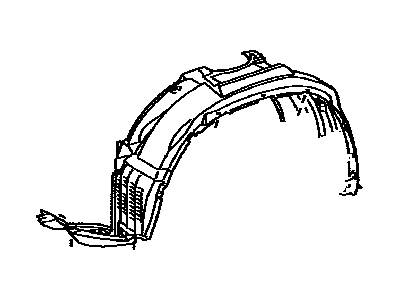 Toyota 53806-48090 Liner,  Front Fender,  LH
