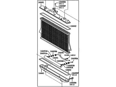 Toyota 16041-31760 Radiator Assy,  NO.2