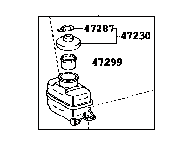 Toyota 47220-48190 Reservoir Assy,  Brake Master Cylinder
