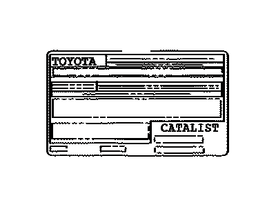 Toyota 11298-31620 Label,  Emission Control Information