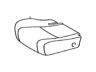 Toyota 71076-48300-B1 Cover,  Rear Seat Cushion,  LH (For Separate Type)