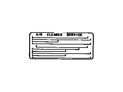 17791-35060 Toyota Label, Maintenance Information Illustration 1 of 1