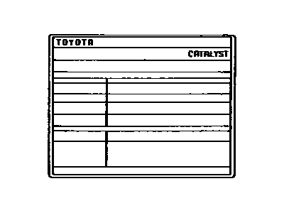 Toyota 11298-3D310 Emission Label