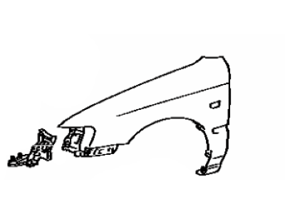 Toyota 53802-1E580 Fender Sub-Assy,  Front LH