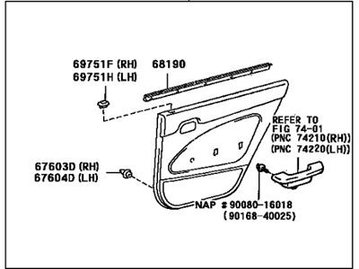 Toyota 67630-02190-B0 Trim Panel Assembly