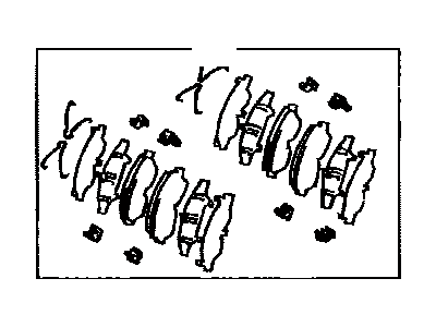 Toyota 04491-02030 Pad Kit, Disc Brake, Front