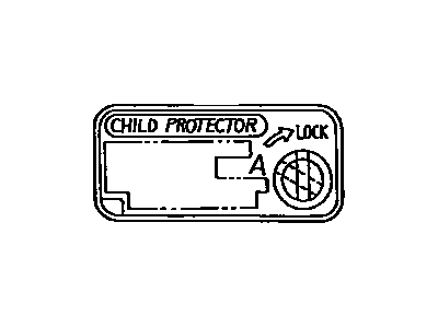 Toyota 69349-06010 Plate, Child Proof Lock, Driver Side