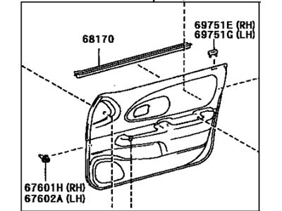 Toyota 67620-02320-B0 Trim Panel Assembly