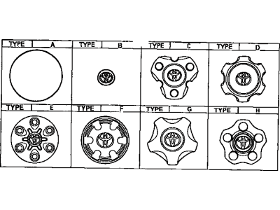 Toyota 42603-35680 Ornament Sub-Assy,  Wheel Hub