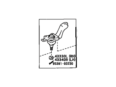 Toyota 43330-39355 Joint Assy,  Lower Ball,  Front RH