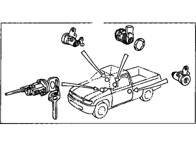 Toyota 69005-35840 Cylinder Set,  Lock